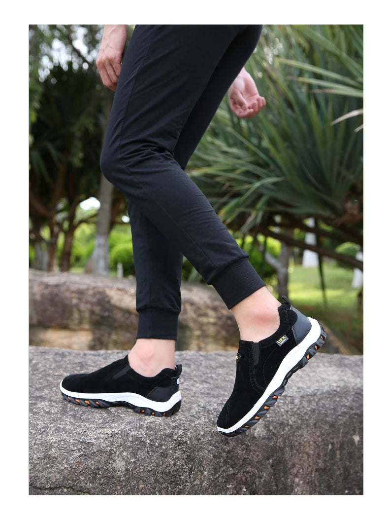 Sapatos desportivos casuais para homem, para caminhadas ao ar livre, acampamento, corrida leve e jogging, mocassins antiderrapantes, sapatos de caminhada, tamanhos grandes 38-50