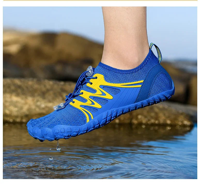 Unisexové vodní boty, rychleschnoucí aqua boty, odvodňovací boty do vody, plážové sportovní boty, plavecké sandály, boty na jógu, boty na bosou chůzi, potápění, surfování, tenisky