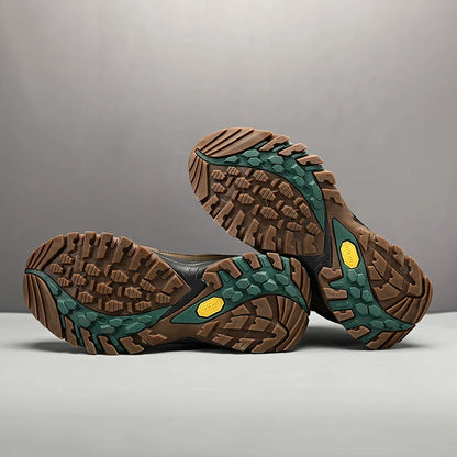 HIKEUP Scarponi da trekking da uomo alti, scarpe invernali da outdoor, con lacci, antiscivolo, sportive, casual, da trekking, in pelle scamosciata, calde