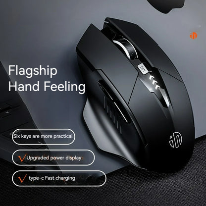 Inphic F1 2.4G Bluetooth Wireless Mouse Office Silent Mouse Rechargeable 6 Efficient Buttons Gaming Mouse For Laptop Tablet PC