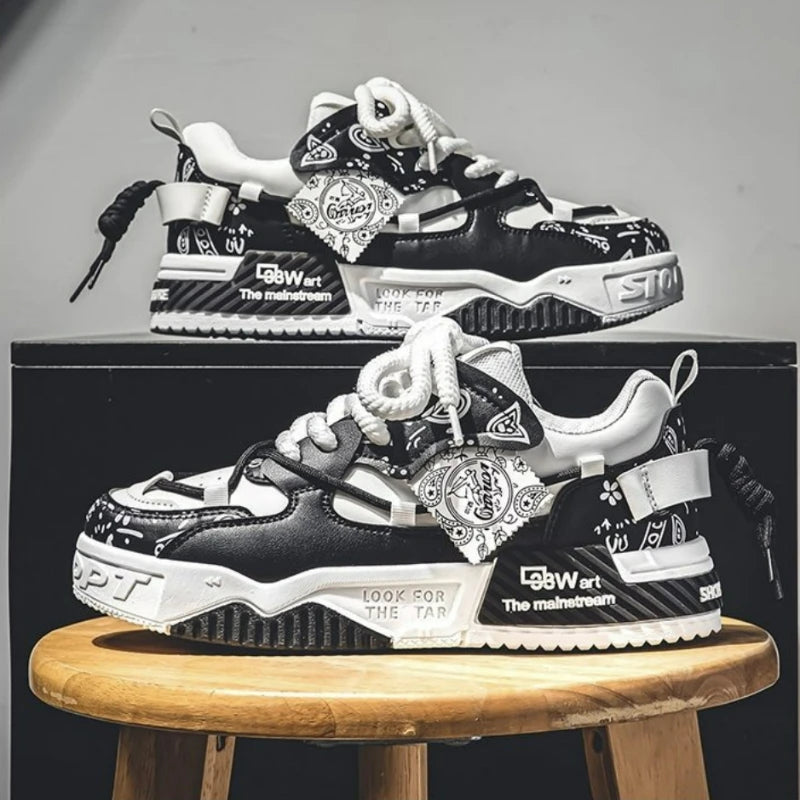 Módní skate boty, pánské tenisky, pánské prodyšné běžecké boty, outdoorové síťované volnočasové boty, pánské šněrovací vulkanizované boty, Zapatillas