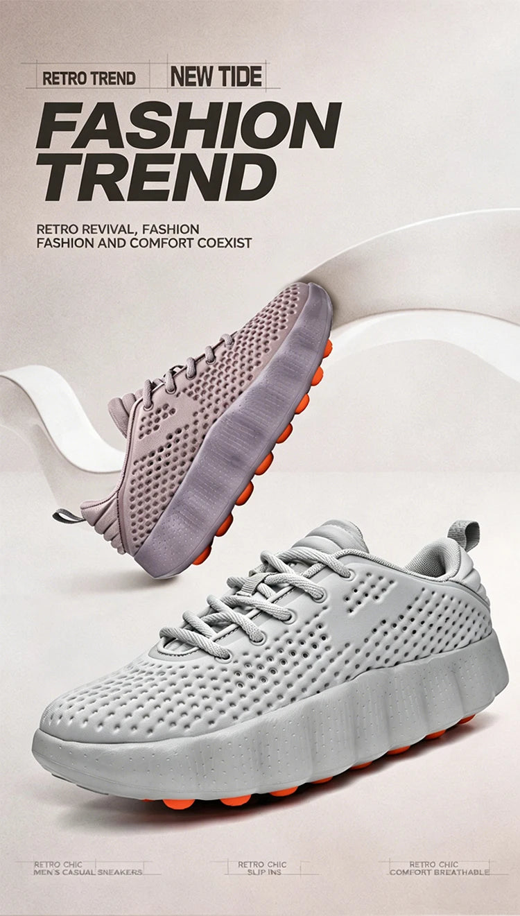 Men's Comfortable Casual Sneakers with Foot Sensing Massage Technology Women's Sports Breathable Lightweight Training Shoes
