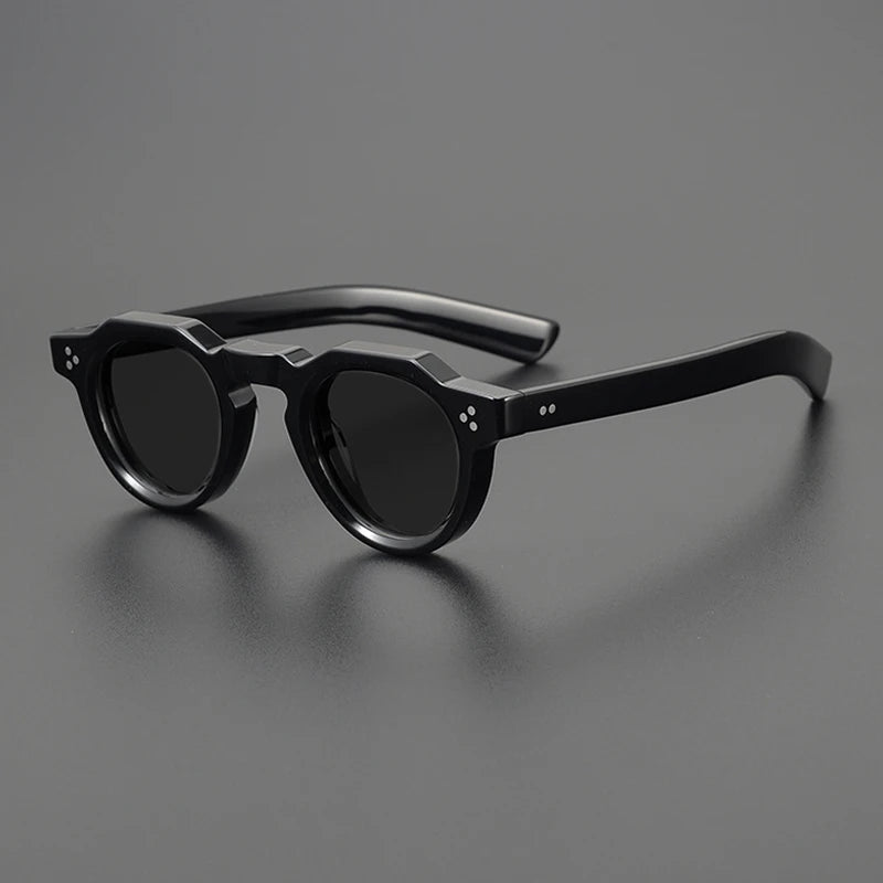 Vintage Polarized Acetate Sunglasses Men Quality Retro Designer Small Sunglasses Women UV400 Handmade Luxury Brand Eyewear