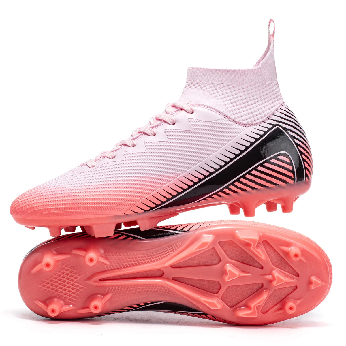Professional Grass AG FG Soccer Shoes PU Fabric Integrated Upper TPU Tough Sole Wear Resistant Anti-slip Youth Footwear