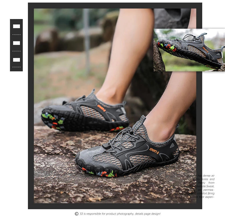 Water Shoes For Men Trekking Hiking Shoes Drainage Beach Aqua Shoe Quick Dry Swim Barefoot Sandal Diving Fishing Surfing Sneaker