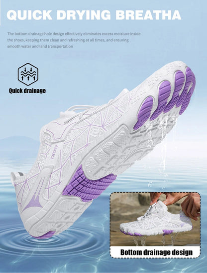 Sapatos para caminhar na água sem sapatos - Homem e Mulher - Sapatos de praia em malha de secagem rápida - Sapatos antiderrapantes para atividades ao ar livre - Sapatos unissexo para desportos aquáticos