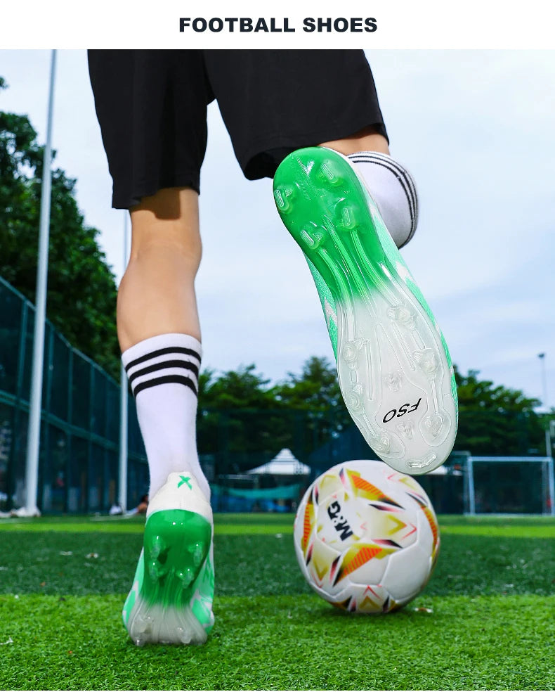 New Men Football Boots Non-Slip Boys Outdoor Hot-selling Soccer Shoes Grass Match Sneakers High-quality Cleats High-top Light