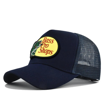 bass football baseball caps Men and women outdoor casual hip-hop Summer sunshade breathable mesh cap