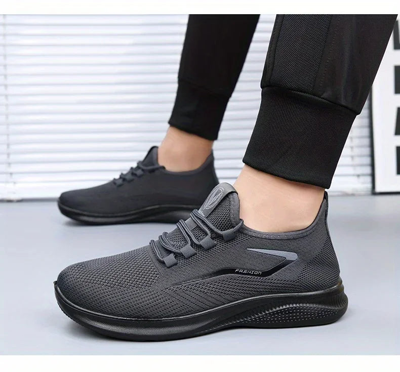 Baskets légères pour hommes, chaussures de marche en maille respirante, antidérapantes, décontractées, pour la course en plein air, confortables et douces, chaussures d'été