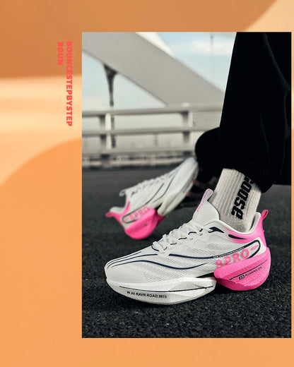 NEW Sports Running Shoes Men Marathon Breathable Comfortable Women Athletic Training Outdoor Sneakers Air Cushion Carbon Plate