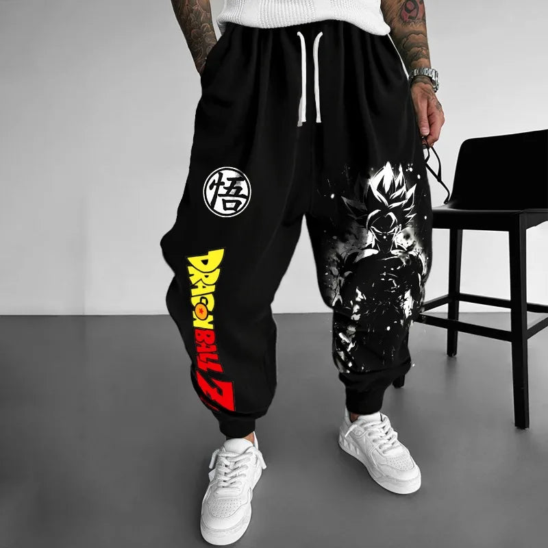 2026 Pantaloni sportivi estivi da uomo alla moda con stampa grafica ispirata all’anime giapponese Dragon Ball Z - Majin Buu, stile Harajuku Y2K, abbigliamento streetwear, leggings da esterno