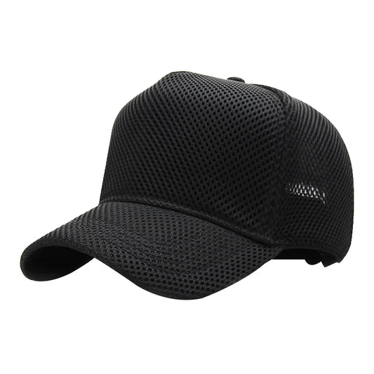 Big Head Plus Size Summer Mesh Baseball Cap for Men Women Trucker Breathable Hat Adjustable for Outdoor Sports Running