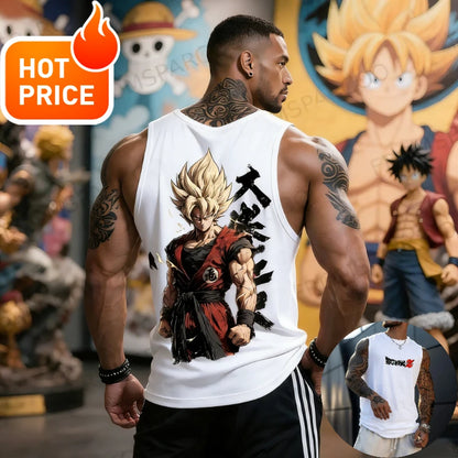 Anime Super Saiyan Son Goku Dragon Ball Gym Novi Harajuku Ljetni Muški Majica Bez Rukava Fitness Prevelika Neformalna Sportska Majica Bez Rukava Y2k