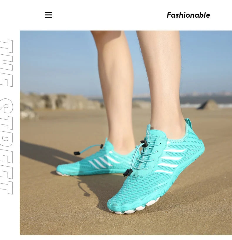 Herren Damen Wasserschuhe Aqua-Schuhe Drainage-Schuhe Strandsport Schwimmsandalen Schnelltrocknend Bootfahren Barfuß Tauchen Angeln Surfen Sneaker