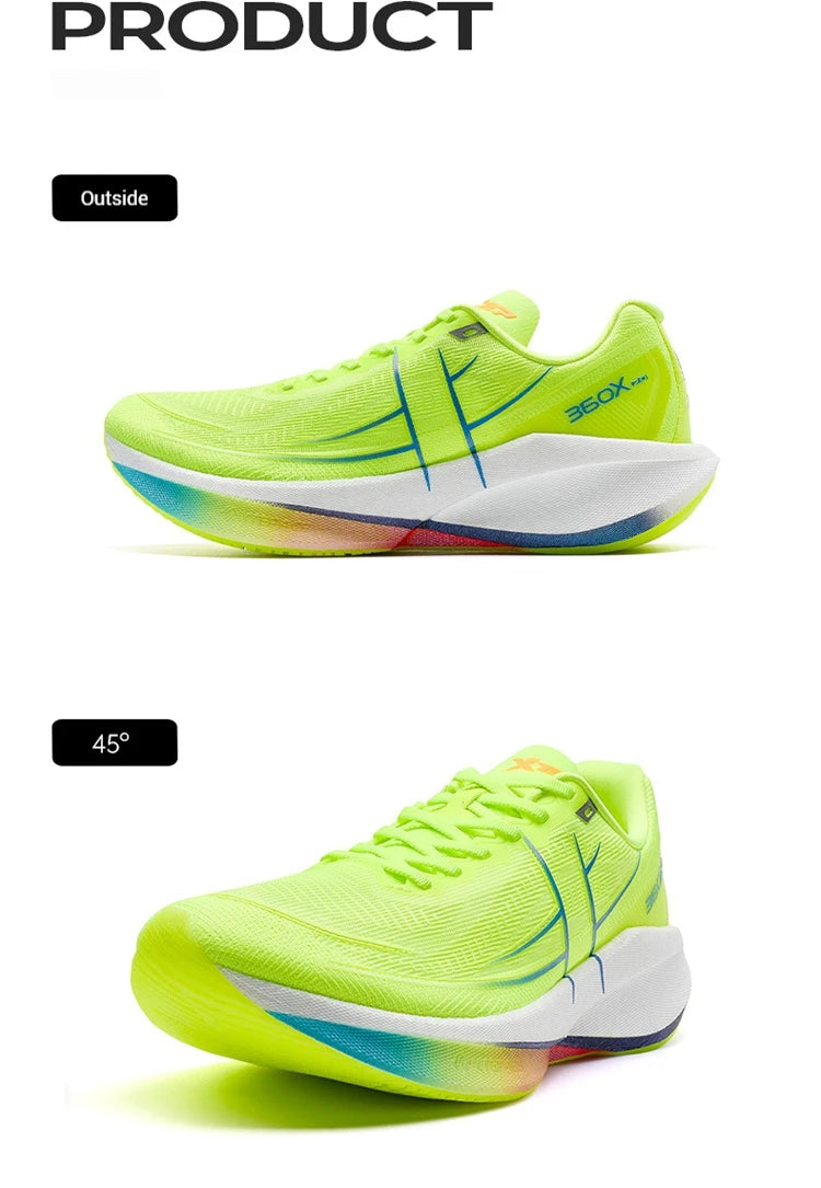 Xtep 360X 2.0 Professional Marathon Running Shoes Men's Racing Carbon Plate Shock Absorbent Sports Training Shoes 975219110035