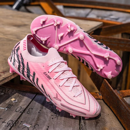 Chaussures de football pour hommes AG FG pour terrain ferme, en matériau PU léger, avec crampons renforcés, pour adultes, pour entraînements de football en extérieur et compétitions.