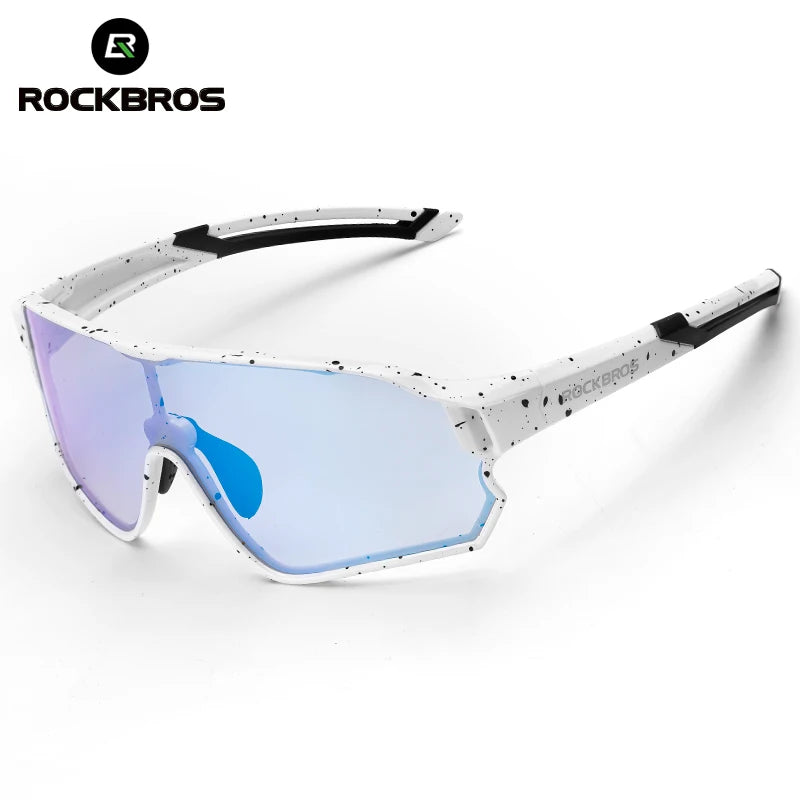 ROCKBROS Occhiali da ciclismo polarizzati fotocromatici per bambini con protezione UV400 Occhiali da sole per sport all'aperto Occhiali da bicicletta MTB per bambini