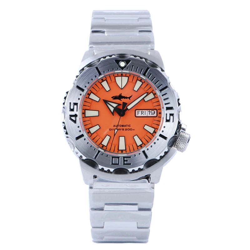 Heimdallr Sharkey Monster V2 Men's Diver Watch 316L Stainless Steel Japan NH36A Movement 200M Waterproof Men Mechanical Watches