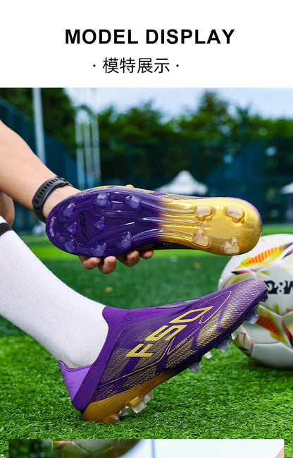 New Men Football Boots Non-Slip Boys Outdoor Hot-selling Soccer Shoes Grass Match Sneakers High-quality Cleats High-top Light