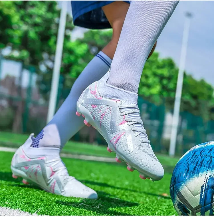Oversized-Fußballschuhe für Jugendliche und Kinder, komfortables flexibles Design, stabile rutschhemmende Performance für Outdoor-Feldsportarten
