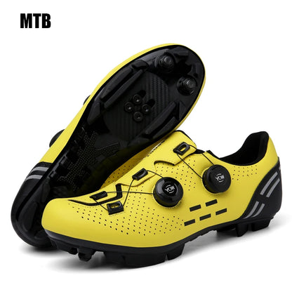 Sapatos de ciclismo para homem: sapatos profissionais de BTT e SPD; sapatos de corrida de montanha; sapatos de ciclismo de estrada SPD para mulher