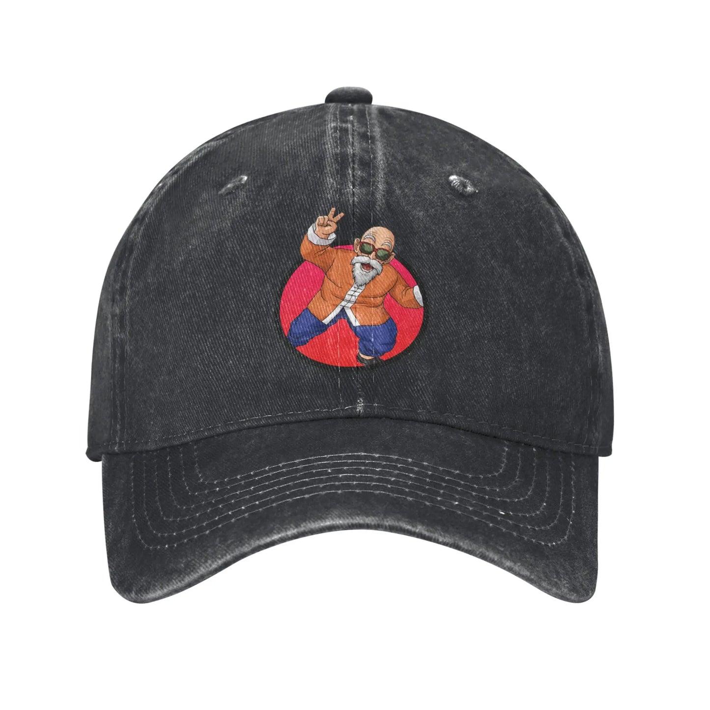 Dragon Ball Master Rosh TURTLE SCHOOL Unisex Baseball Cap  Distressed Washed Caps Hat Fashion Outdoor Unstructured Soft Headwear