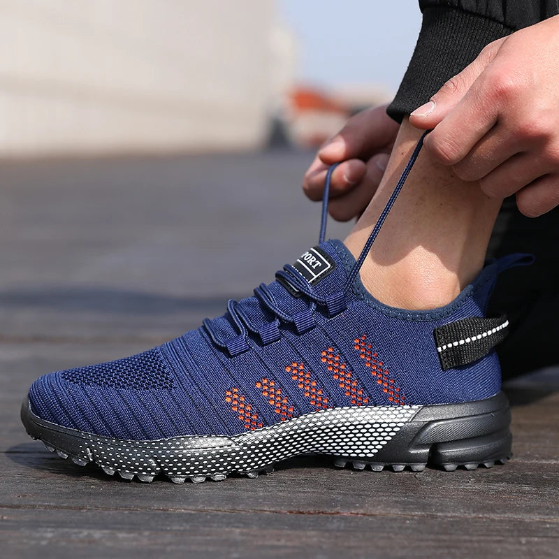 Men Casual Sneakers Mesh Lightweight Breathable Soft Soled Running Shoes Slip-on Male Flats Loafers Shoe Trainers Zapatos Hombre