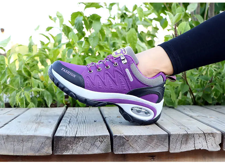 Scarpe sportive da donna, sneakers con plateau, scarpe alla moda per attività all’aperto e escursionismo, scarpe casual antiscivolo, scarpe da corsa basse, calzature da donna