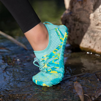 Oiaano Barfußschuhe mit breiter Zehenbox, schwarz, für Damen und Herren, Unisex-Sportsneaker, Aqua-Strandschuhe mit weicher Sohle, leicht und atmungsaktiv