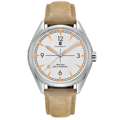 Orologi CORGEUT NH35/MIYOTA 8215 da uomo con cinturino in pelle, meccanici automatici, vetro zaffiro, orologi alla moda, casual e sportivi