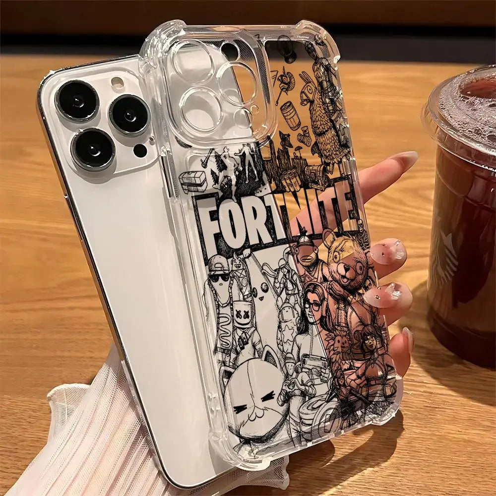 Game Fortnite Phone Case For Samsung Galaxy S26 S25 S24 S23 S22 S21 S20 Edge FE Ultra Plus 4G 5G Anti Fall Clear TPU Cover