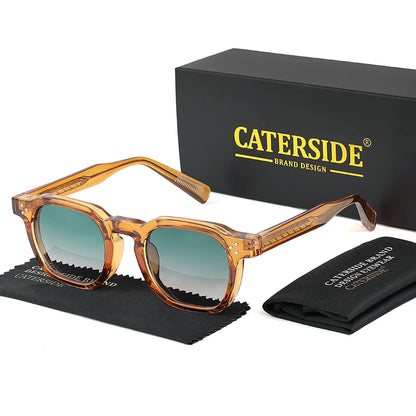 CATERSIDE New Fashion Punk Men Sunglasses Frame Square Personalized Design Sun Glasses Women Travel Party Business Festival Gift
