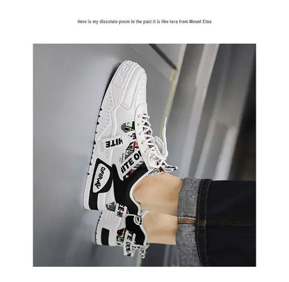 Casual mode lædersneakers Nye skateboard-herresko Udendørs løbesko Sportssko Vandreture Tennis Plateausko Luksusfodtøj