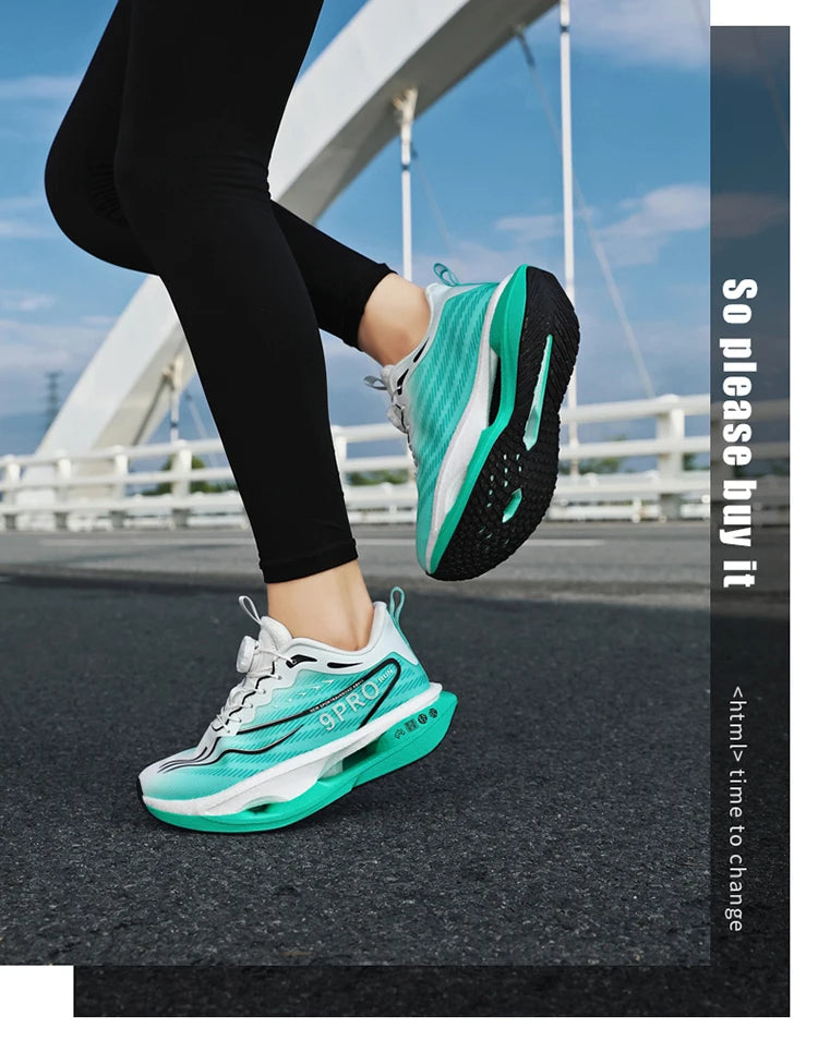 New men's and women's running shoes breathable racing sports shoes carbon cushioning lightweight men's jogging training shoes