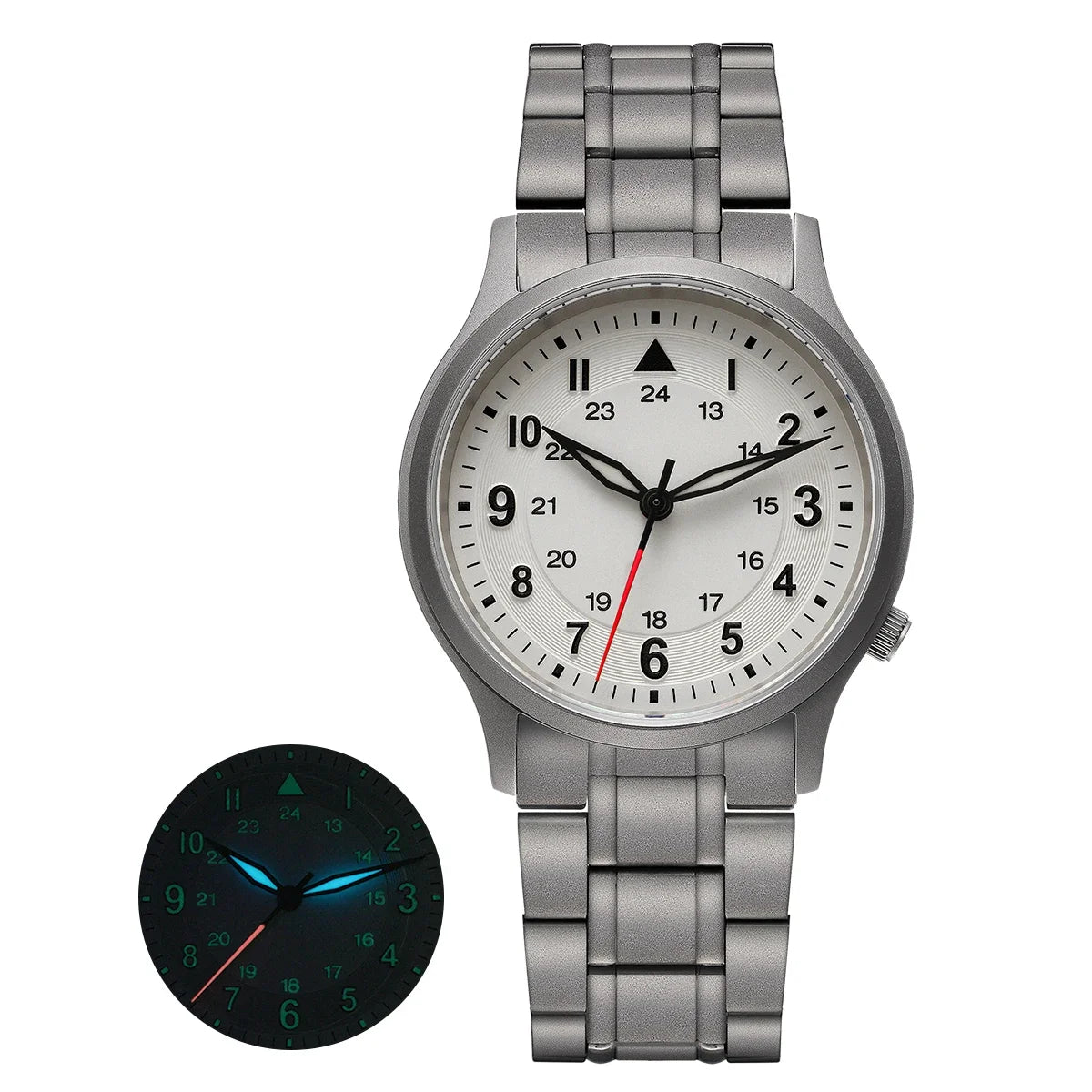 BERNY Titanium Watches for Men Classic Men's Field Watch Easy Read Outdoor Quartz Wristwatch Super Luminous Sapphire 5ATM