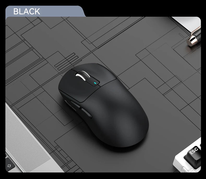 X3 Gaming Mouse Wireless ATTACK SHARK Rot 4K Rückläufe, Bluetooth-Tri-Mode-Verbindung, PAW3395, Makro-Bluetooth-Gaming-Maus