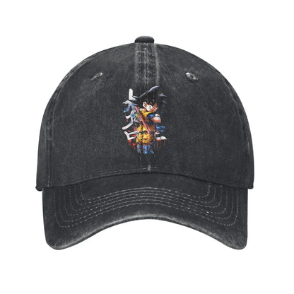 Dragon Ball Kakarot Goku Baseball Caps Vintage Distressed Denim Sun Cap Men Women Outdoor Workouts Unstructured Soft Caps Hat, Produit gaming premium Fraquane