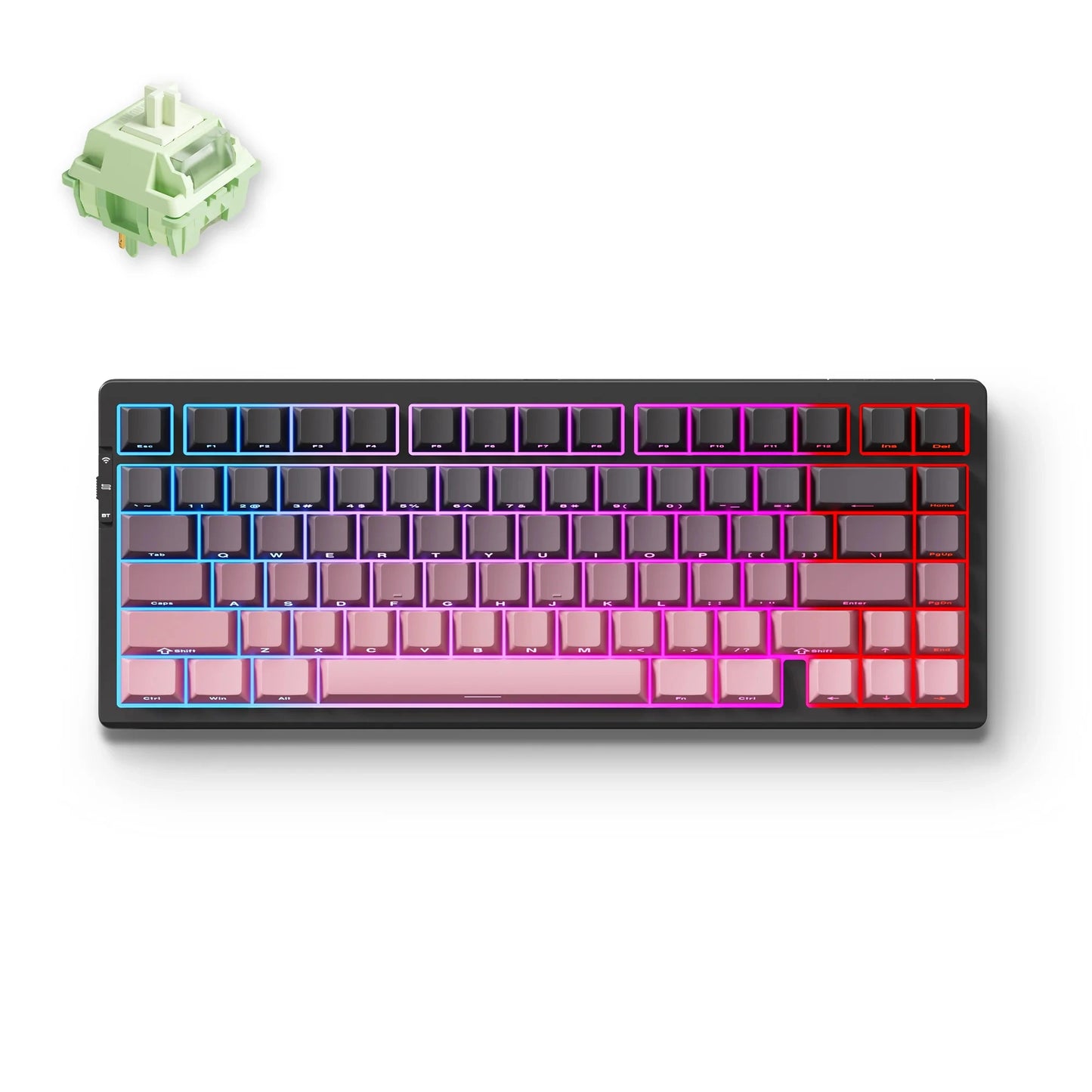 Teclado Mecânico Sem Fios MCHOSE G75 Pro 75% Layout, Montagem Gasket, 5 Camadas de Amortecimento, Retroiluminação RGB, Tri-Mode, Hot Swappable