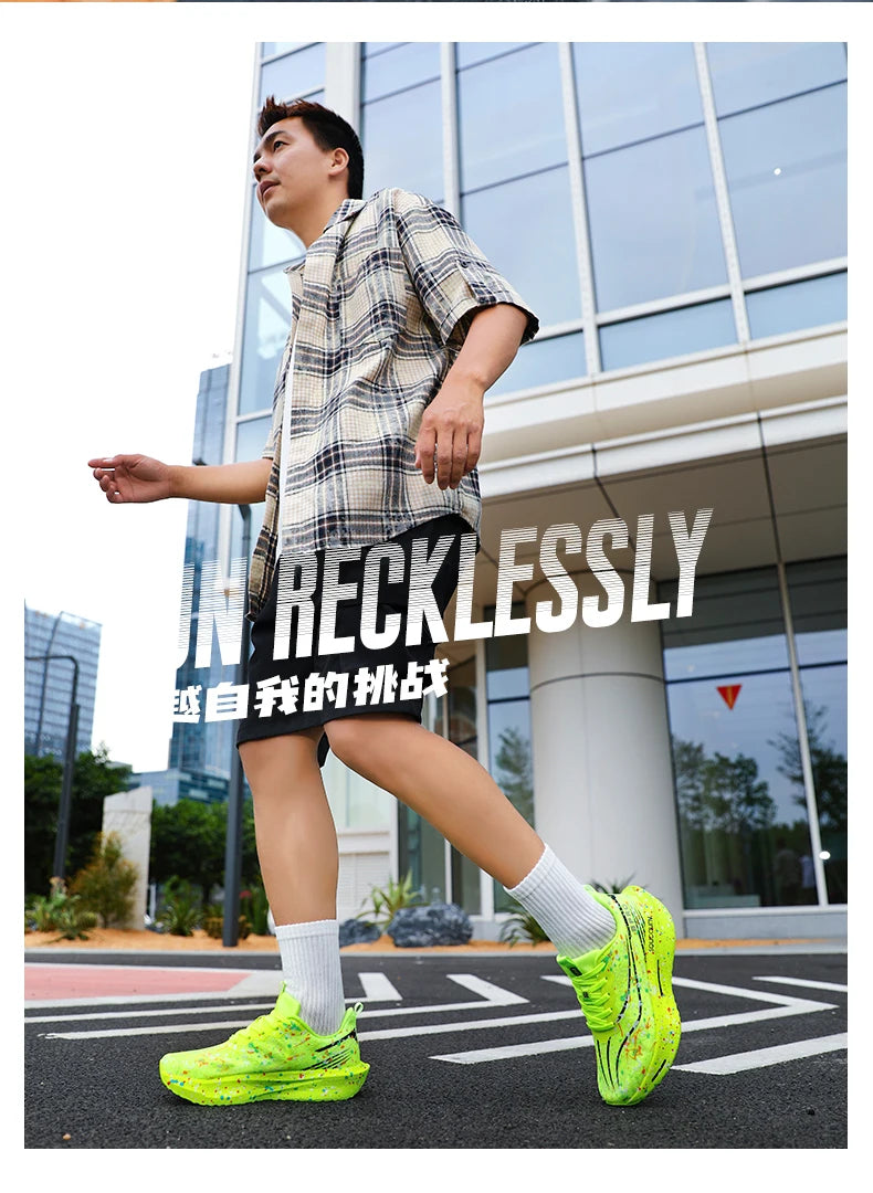 2026 Air Cushion Jogging Running Shoes Carbon Plate Marathon Men's Sports Breathable Lightweight Women's Non-Slip Sneakers