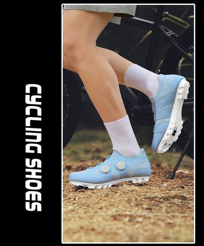Men Mtb Cycling Shoes New Women Pink Self-Locking Cleats Speed Road Bicycle Shoes Flat Trail Racing SPD Mountain Bike Sneakers