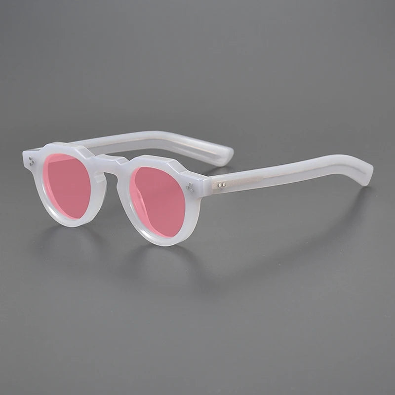 Vintage Polarized Acetate Sunglasses Men Quality Retro Designer Small Sunglasses Women UV400 Handmade Luxury Brand Eyewear