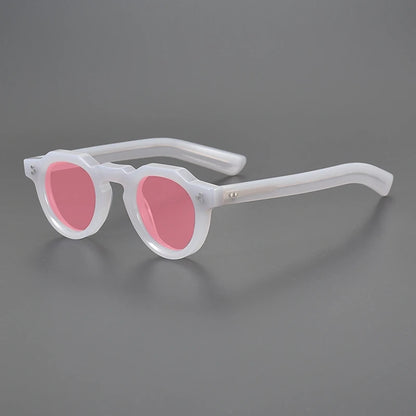 Vintage Polarized Acetate Sunglasses Men Quality Retro Designer Small Sunglasses Women UV400 Handmade Luxury Brand Eyewear