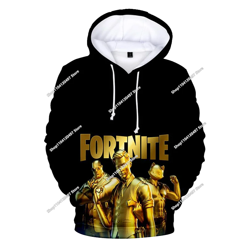 Autumn New Sweatshirt T-shirt  Fortnite 3D Digital Printing Loose Comfortable Hooded Pullover
