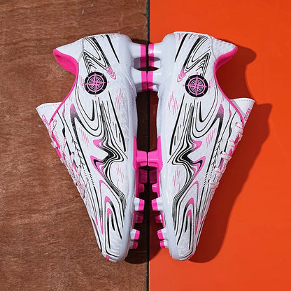 Chaussures de football pour hommes, chaussures de terrain professionnelles, crampons FG/TF pour entraînement sur gazon, chaussures de futsal, baskets de football antidérapantes, chaussures à crampons pour cheville, pointur