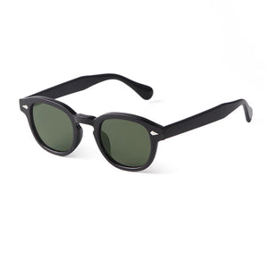 JNPCXI Vintage Round Sunglasses Women Men Retro Rivet Blue Gradient Female Sun Glasses UV400