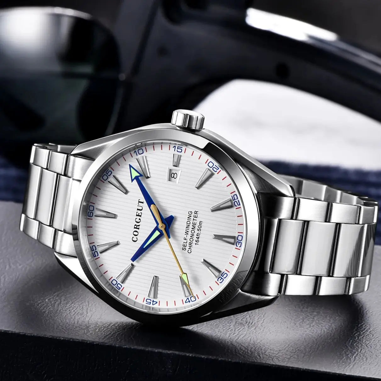CORGEUT 41mm Luxury NH35 MOVEMENT Watch for Man Sapphire Glass Sport Clock Watch Automatic Relogio Masculino Mechanical Watches