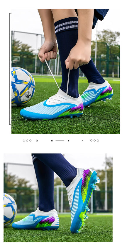 Chaussures de football pour homme, crampons, chaussures de football professionnelles pour femme, entraînement en extérieur, résistantes, pour terrain ferme, légères, rugby pour adulte