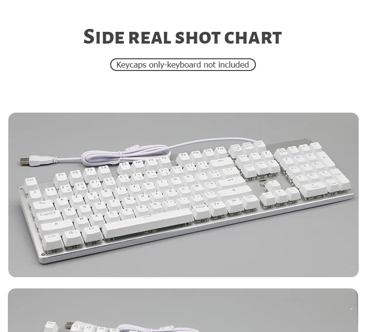 104 Keys Korean French Russian Spanish German Backlit Keycaps For Mx Switch Mechanical Keyboard OEM Profile ABS Key Caps DIY