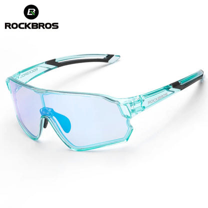 ROCKBROS Occhiali da ciclismo polarizzati fotocromatici per bambini con protezione UV400 Occhiali da sole per sport all'aperto Occhiali da bicicletta MTB per bambini