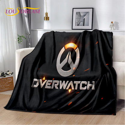 Overwatch Game Gamer D.Va Reaper Soft Plush Blanket, Flannel Blanket Throw Blanket for Living Room Bedroom Bed Sofa Picnic Kid 3D